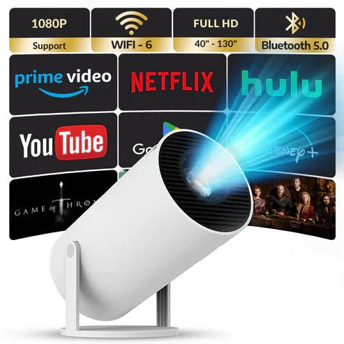 CineMax - Proyector Full HD | Pelis, series y juegos en pantalla gigante